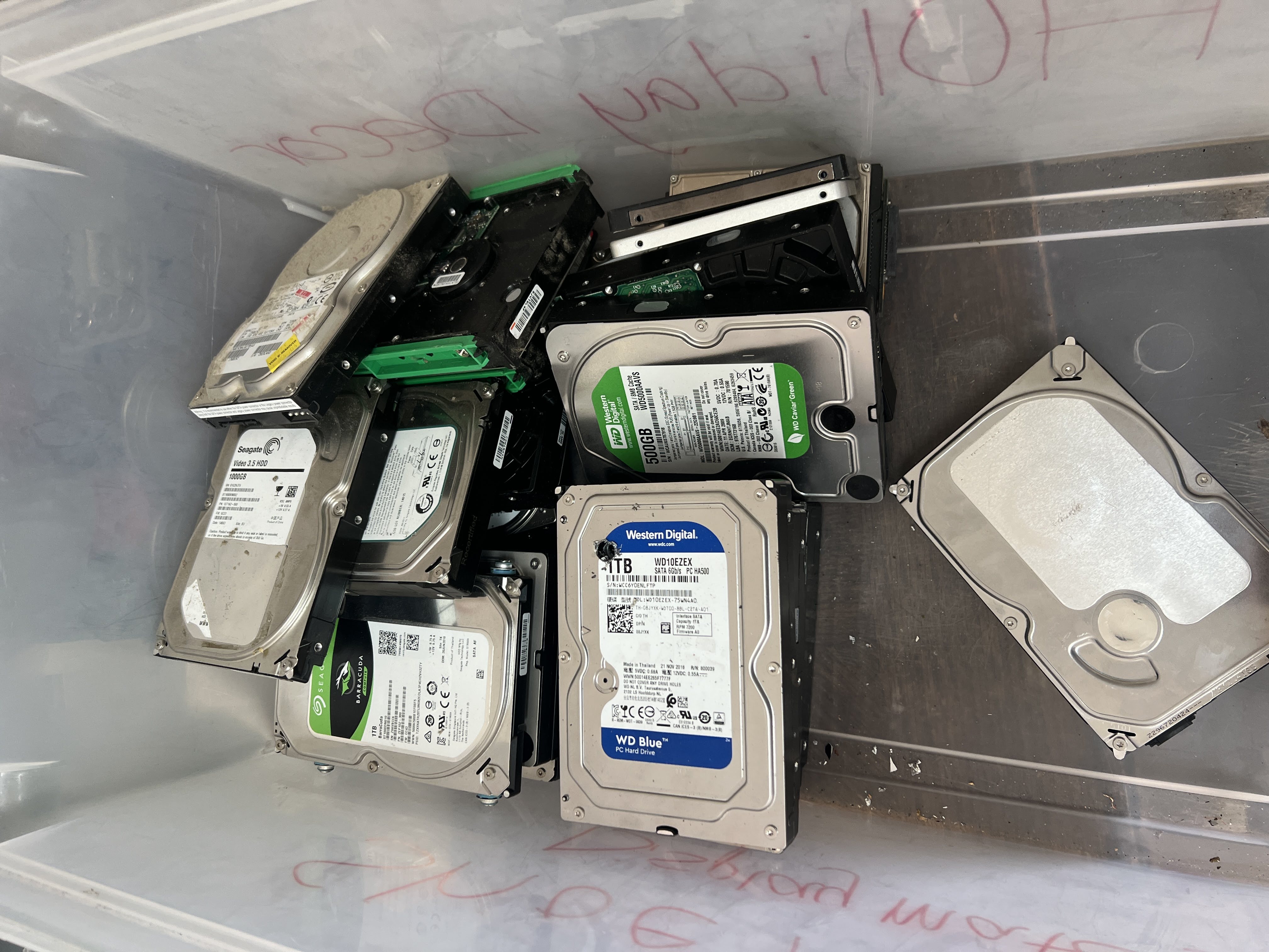 hard drives bin